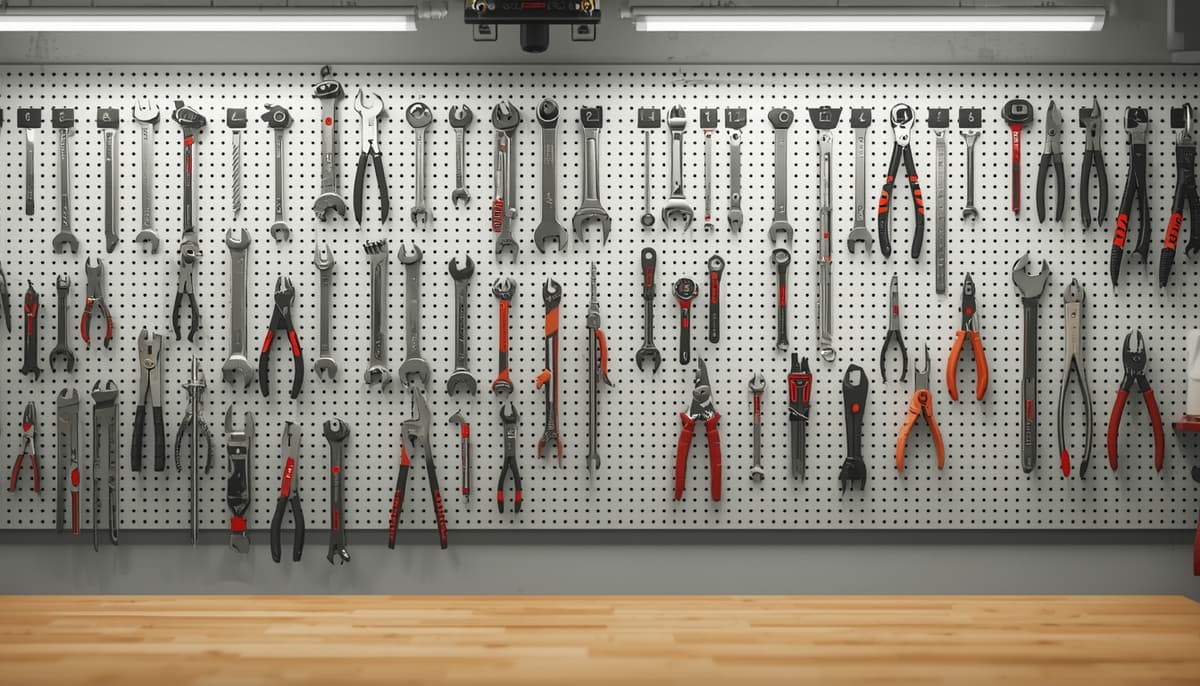 Uporządkowany magazyn narzędzi z systemem 5S