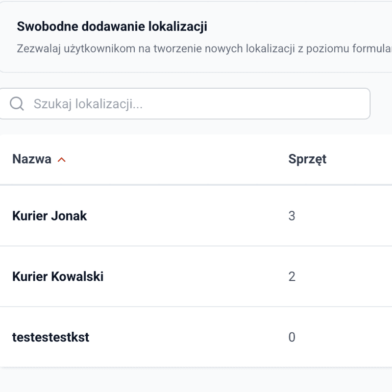 Configuring locations and warehouses in Toolero