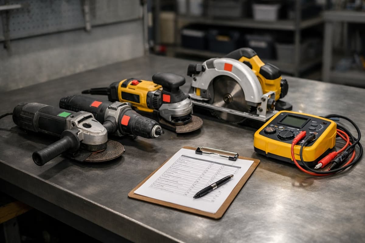 Marked tools on a workshop pegboard — various labeling methods