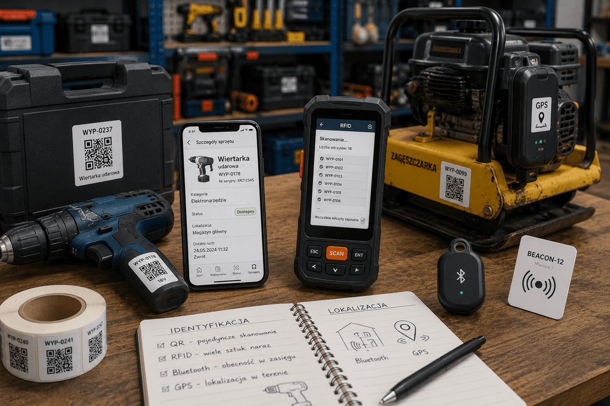 QR, RFID, GPS, Bluetooth - różne systemy znakowania sprzętu