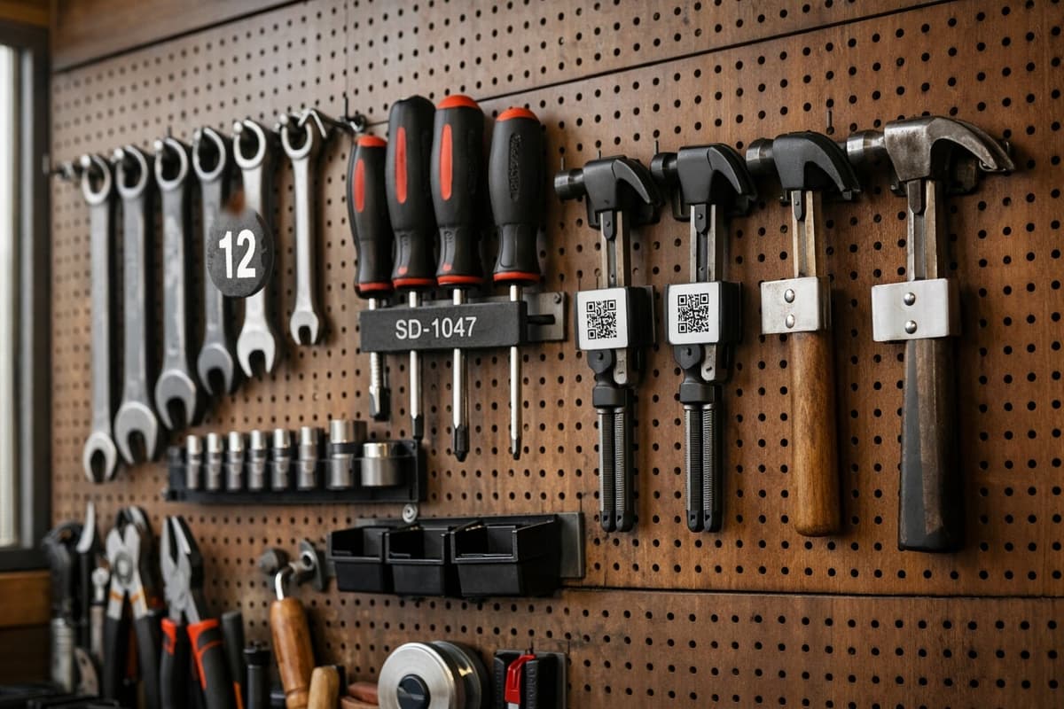 Power tools laid out on a workbench for safety inspection