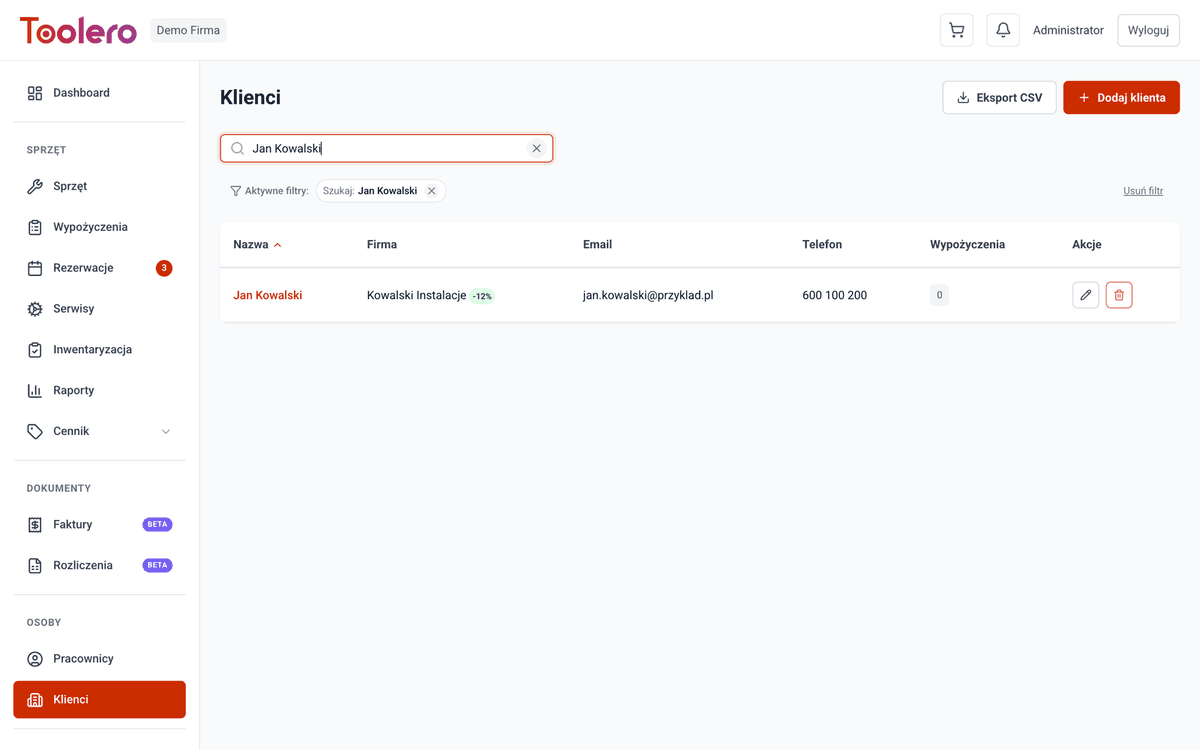 Customer discount configuration in Toolero