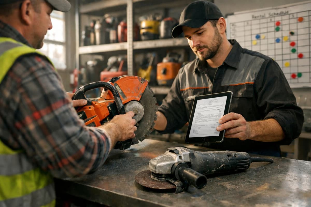 Sprzęt budowlany w wypożyczalni narzędzi