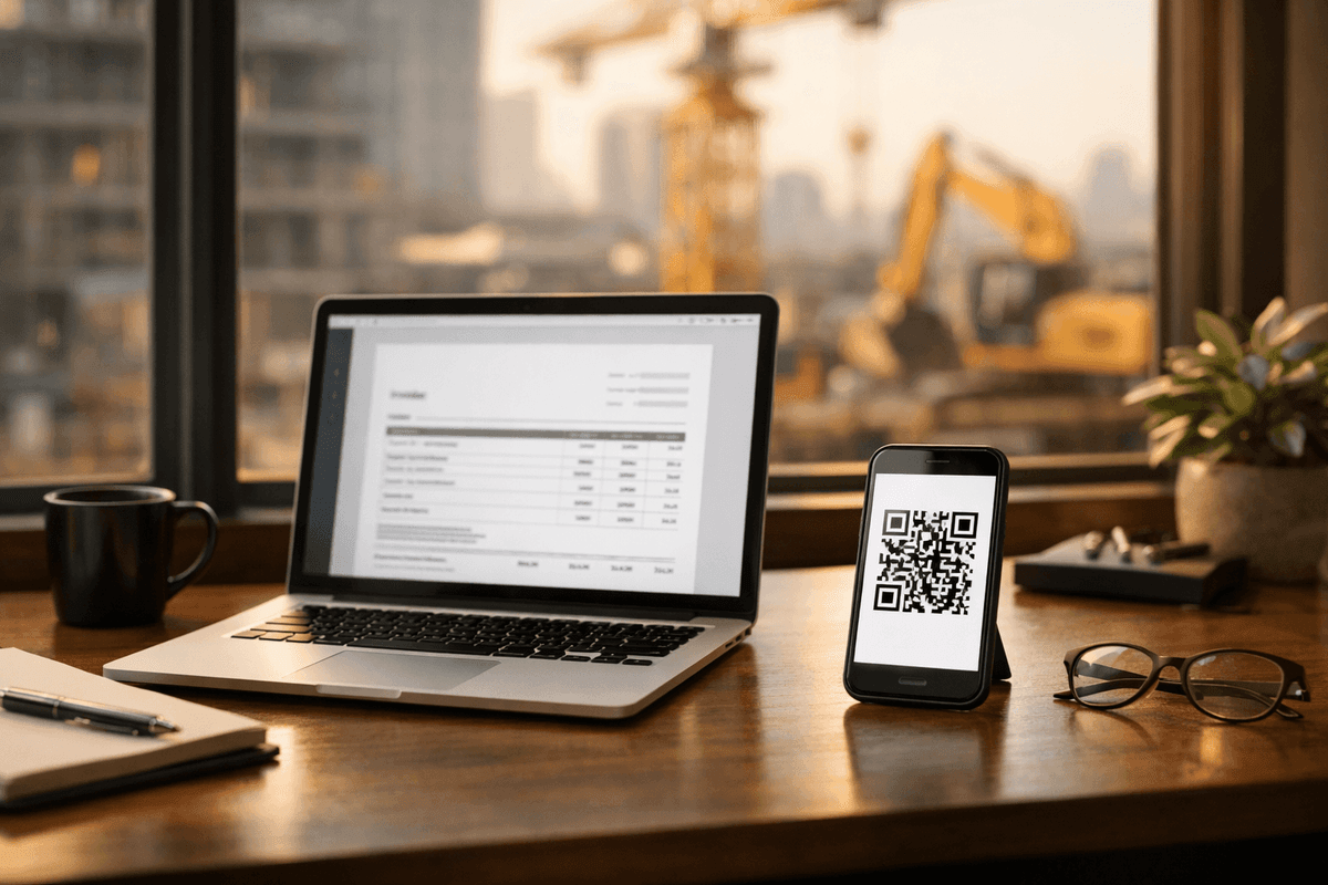 Faktura elektroniczna w systemie KSeF na ekranie komputera