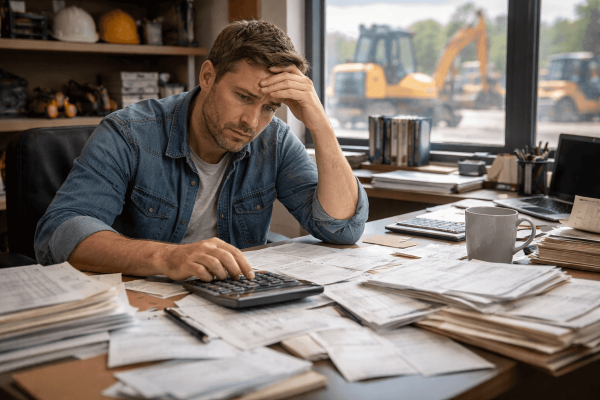 Faktura za wypożyczenie sprzętu na ekranie komputera